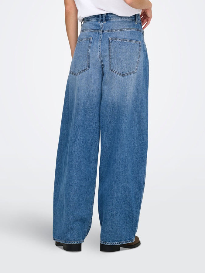 Only Taylor High Waist Barrell 30'' Jeans Spring 2026 | MEDIUM BLUE DENIM