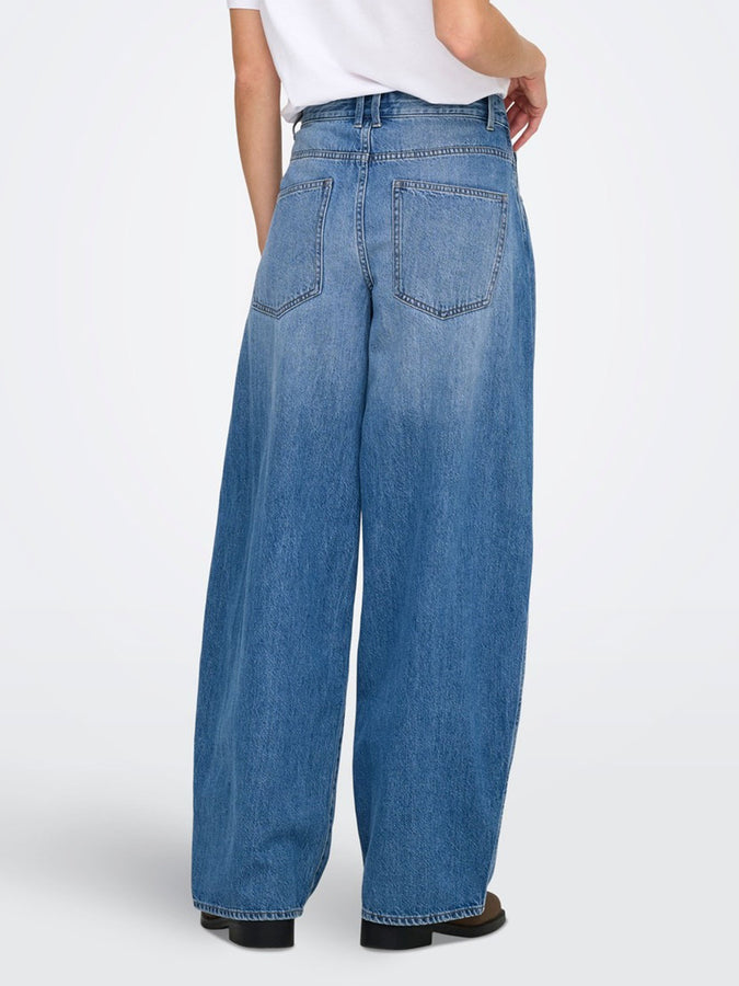 Only Taylor High Waist Barrel 32'' Jeans Spring 2026 | MEDIUM BLUE DENIM