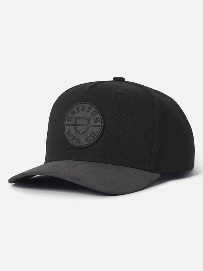 Brixton Crest Netplus Snapback Hat | BLACK/BLACK/BLACK