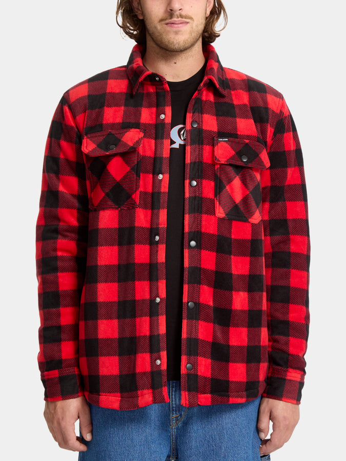 Volcom Bowered Fleece Long Sleeve Shirt Fall 2025 | LIFEGUARD RED (LRD)
