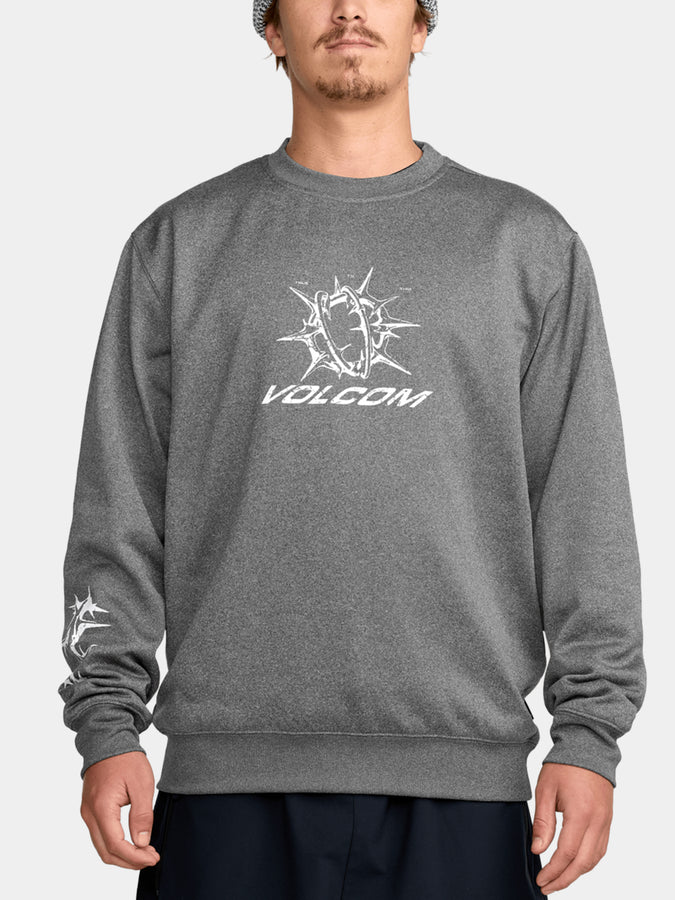 Volcom Hydro Crewneck Sweatshirt Winter 2026 | HEATHER BLACK (HBK)
