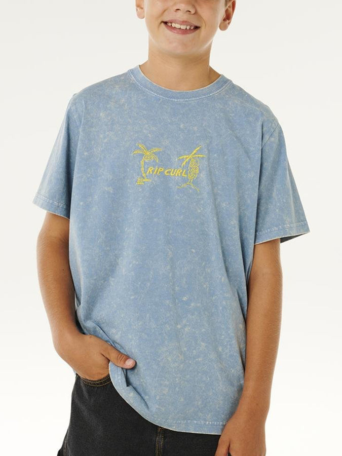  Rip Curl Eternal Shred Wash T-Shirt (Youth 7-14) Spring 2026 | FADED DENIM (4737)