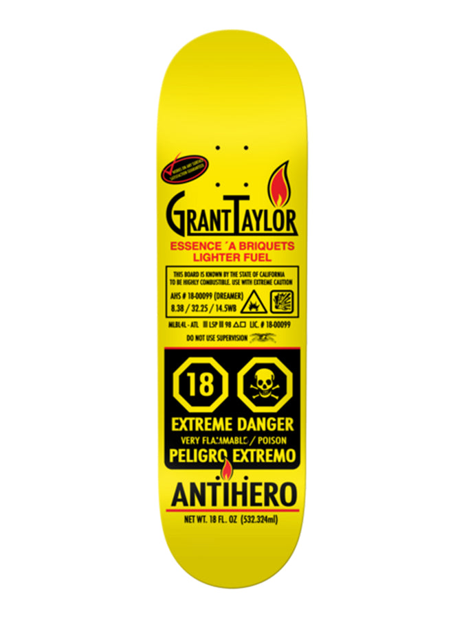 Fueled Up Taylor 8.38’’ Skateboard Deck | YELLOW