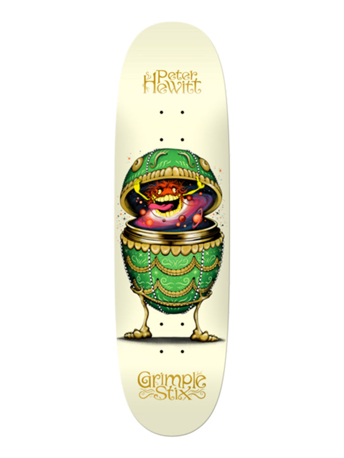 Anti Hero Hewitt Grimple Stix Fabrage Egg 8.75’’ Skateboard Deck | WHITE