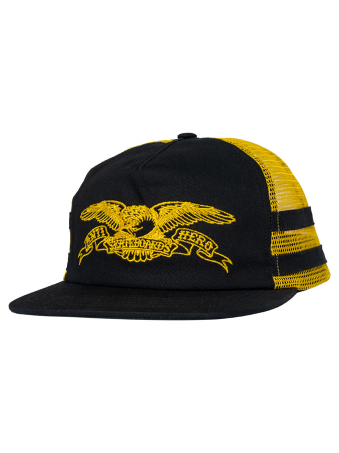 Anti-Hero Basic Eagle Snapback Hat | BLACK/YELLOW