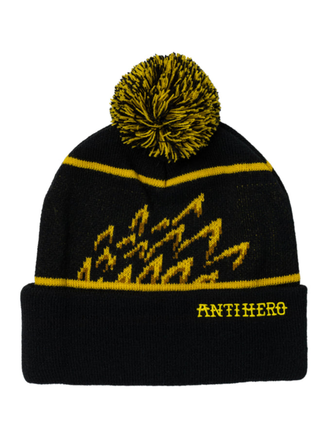 Anti Hero Eagle Pom Pom Beanie | BLACK/YELLOW