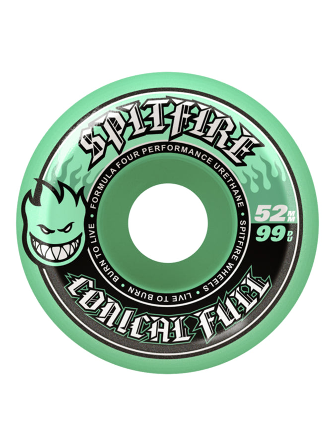 Spitfire F4 Color Pack Conical Ful Teal Skateboard Wheels | TEAL