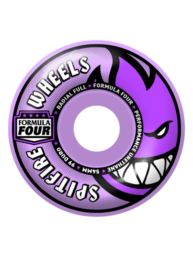 Spitfire F4 Radial Full Colors 54mm Skateboard Wheels | LIGHT PURPLE