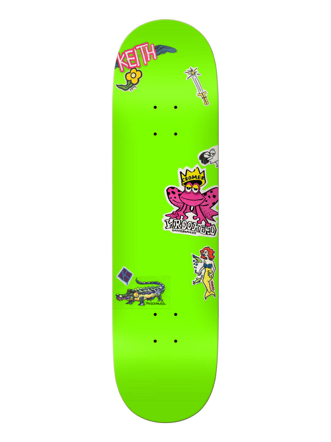 Krooked Cromer Neon Sticker 8.25’’ Skateboard Deck | GREEN