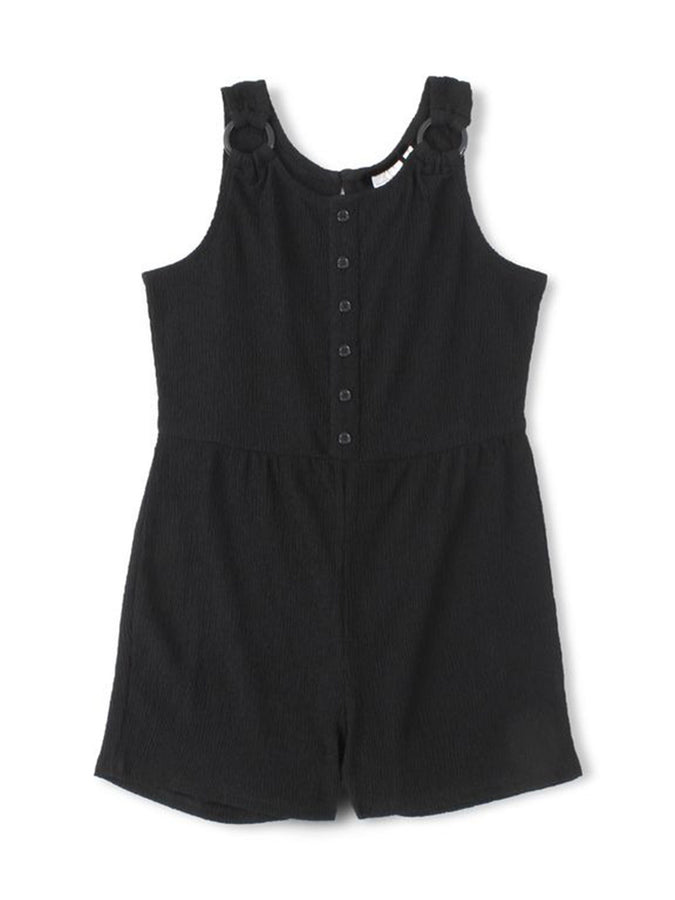 Mandarine & Co Crinkle Romper Cover-Up Summer 2026 | JET BLACK