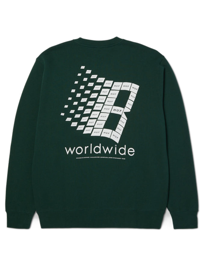 Huf x Bronze 56K Crewneck Sweatshirt Holiday 2024 | FOREST GREEN