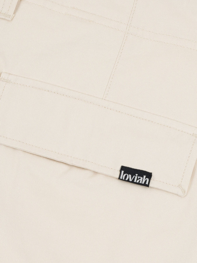 Loviah Paratrooper V2 Cotton Cargo Pants Spring 2026 | LIGHT BONE