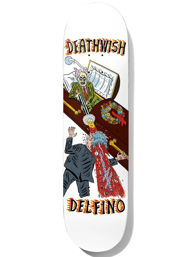 Deathwish Pedro Justified Homicide 8.5 Skateboard Deck | WHITE