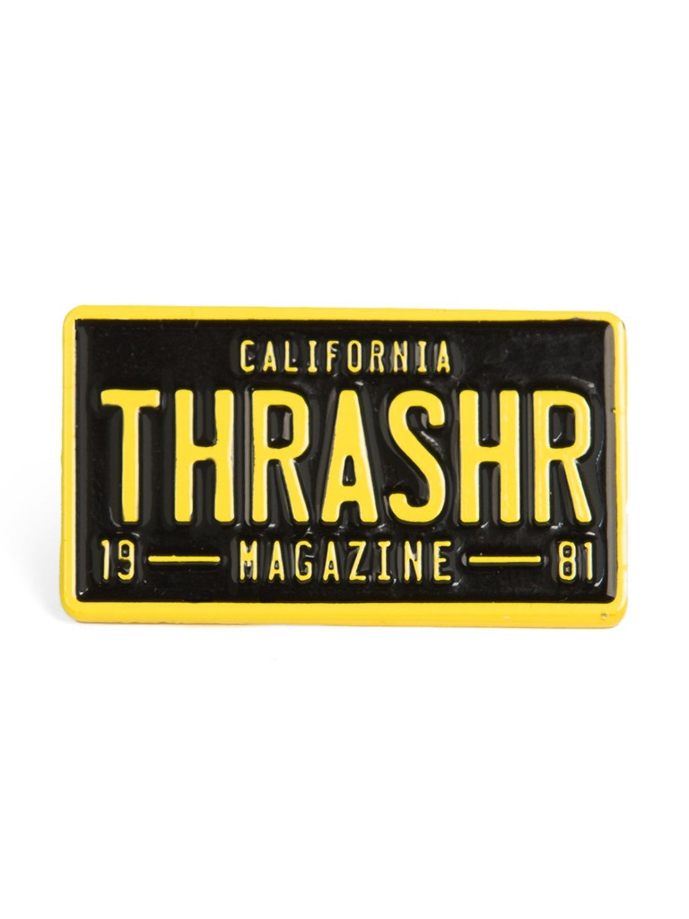 Thrasher License Plate Lapel Pin