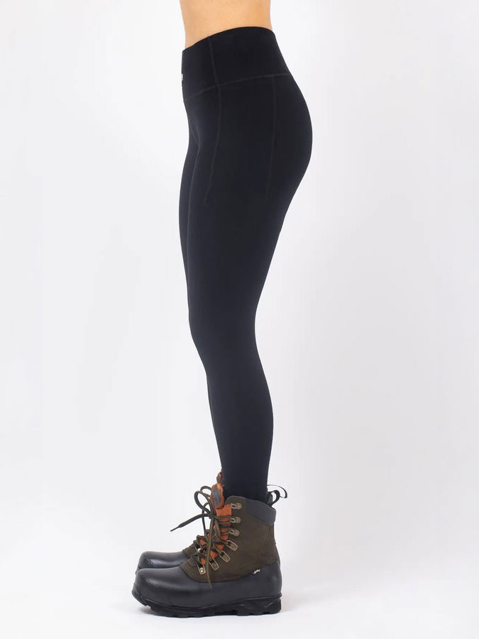 Eivy Pocket Merino Wool Rib Tights Base Layer Winter 2026 | BLACK