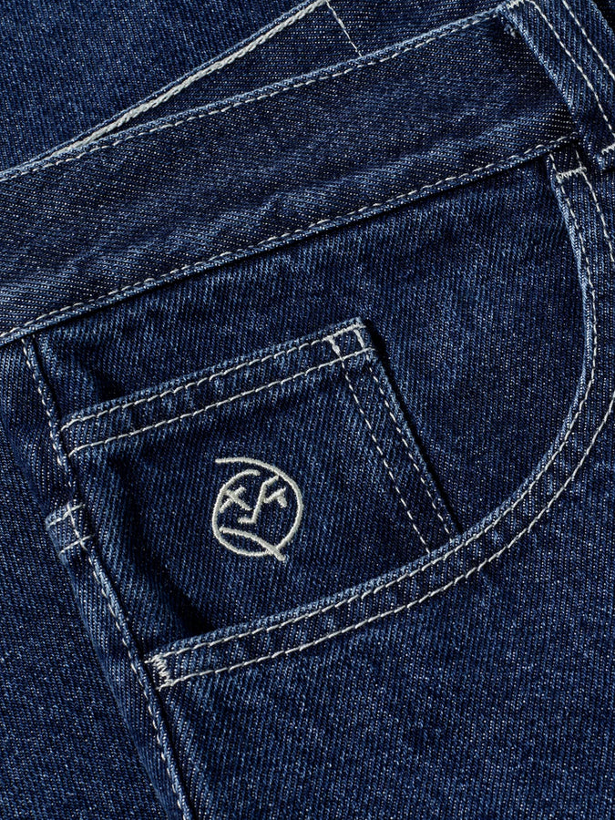 DARK BLUE/WHITE STITCHING