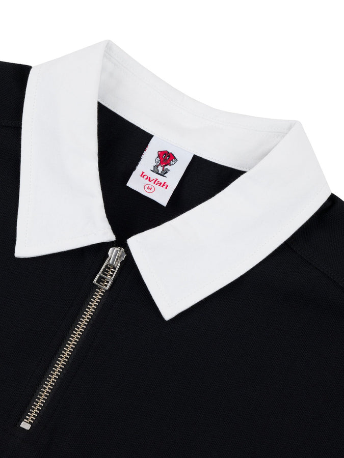 Loviah Jeans Short Sleeve Polo Spring 2026 | BLACK