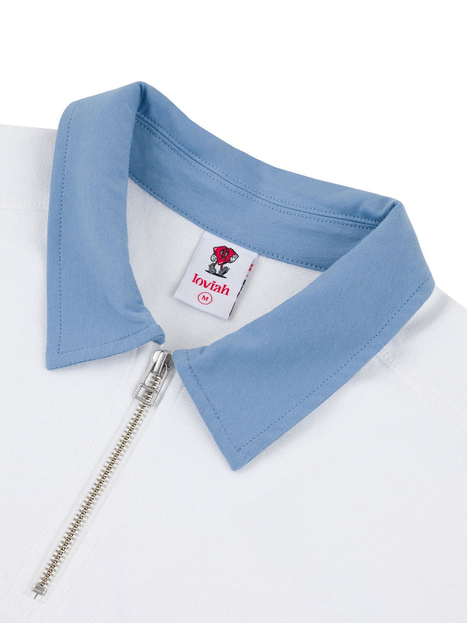 Loviah Jeans Short Sleeve Polo Spring 2026 | WHITE