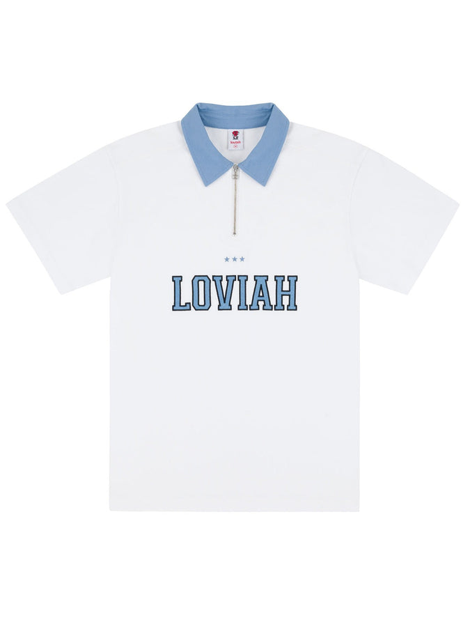 Loviah Jeans Short Sleeve Polo Spring 2026 | WHITE