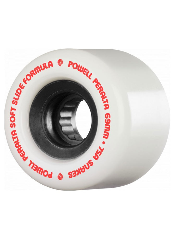 Powell Snakes Soft Slides 75A Skateboard Wheels | WHITE