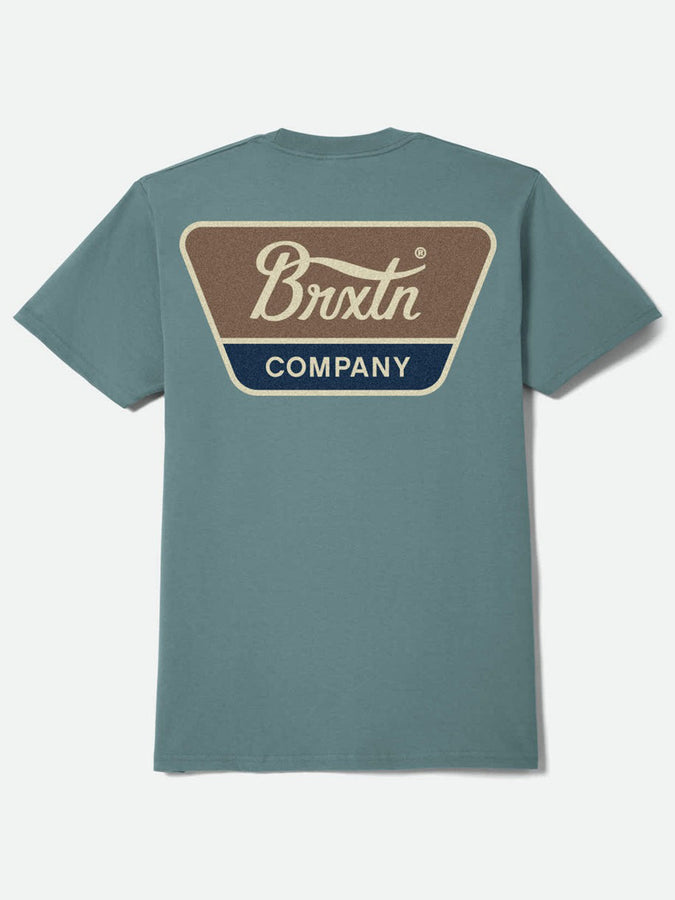 Brixton Linwood T-Shirt Spring 2026 | OCEAN BREEZE/BROWN/DARK NAVY