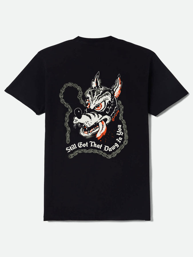Brixton Dawg T-Shirt Spring 2026  BLACK WORN WASH