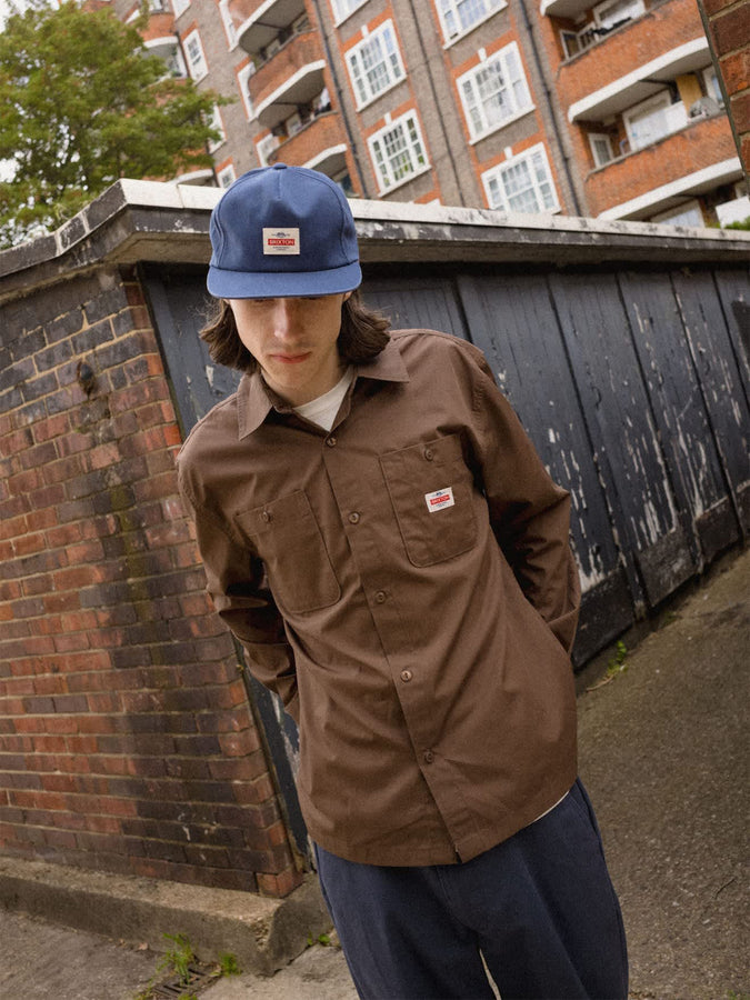 Brixton Trademark Snapback Hat | WASHED NAVY