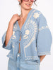 24 Colours Blue Long Sleeve Top Spring 2026