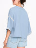 24 Colours Blue Long Sleeve Top Spring 2026