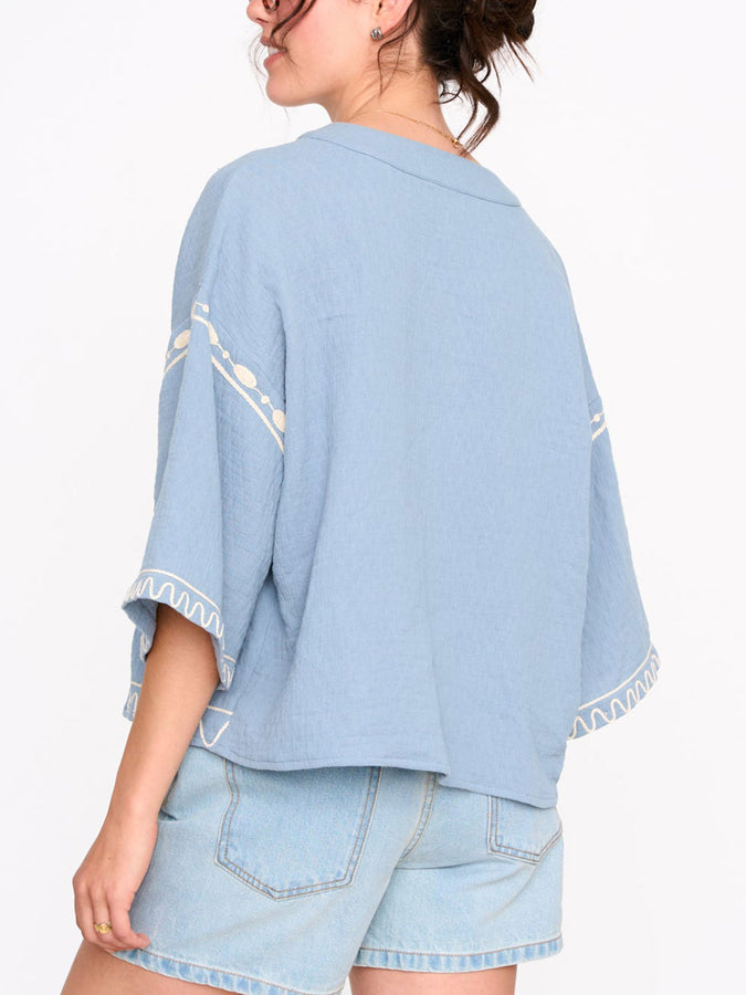 24 Colours Blue Long Sleeve Top Spring 2026 | BLUE