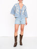 24 Colours Blue Long Sleeve Top Spring 2026