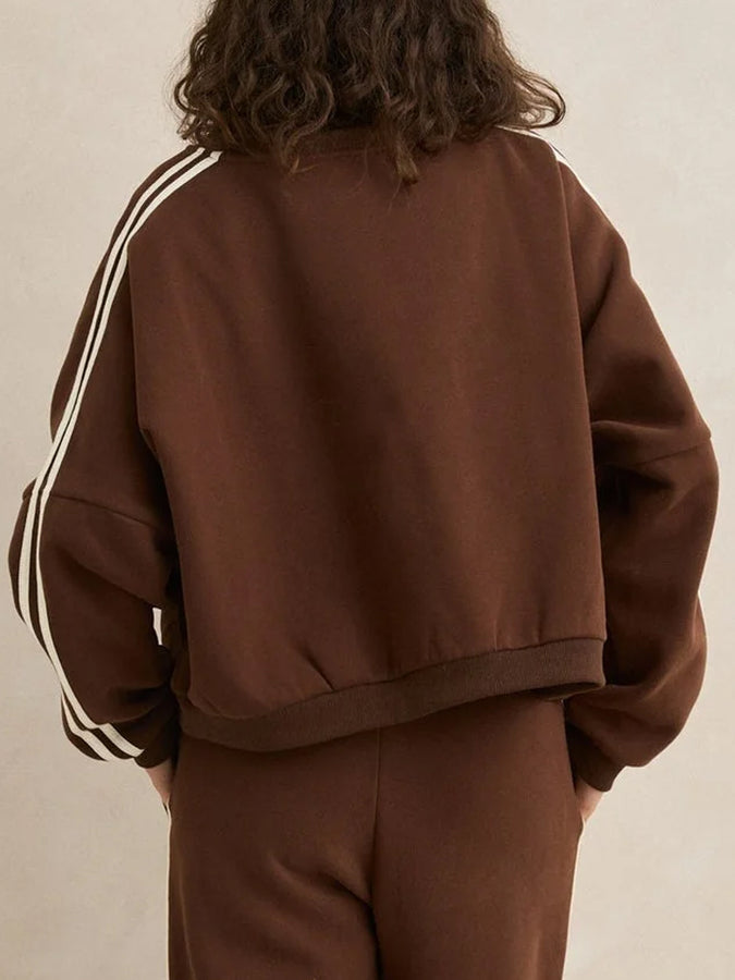 Rhythm Contrast Crewneck Sweatshirt Spring 2026 | BROWN