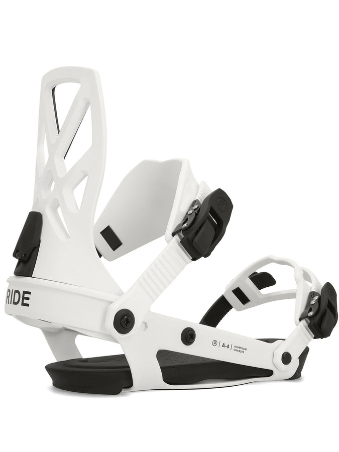 Ride A-4 Snowboard Bindings 2024 | WHITE