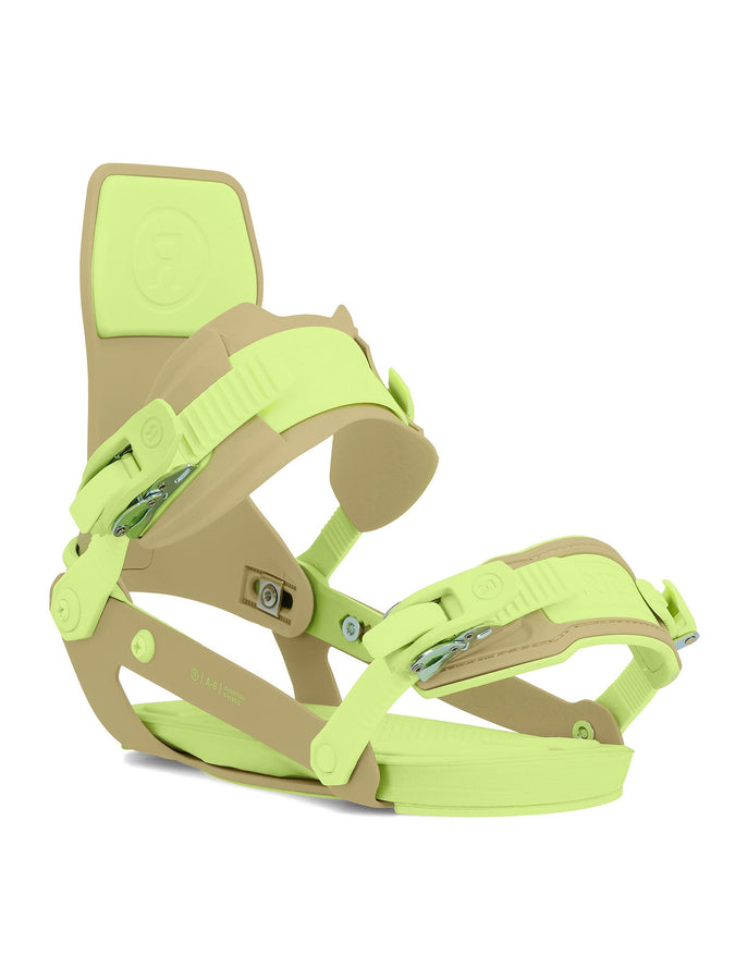 Ride A-6 Snowboard Bindings 2024 | OLIVE/LIME