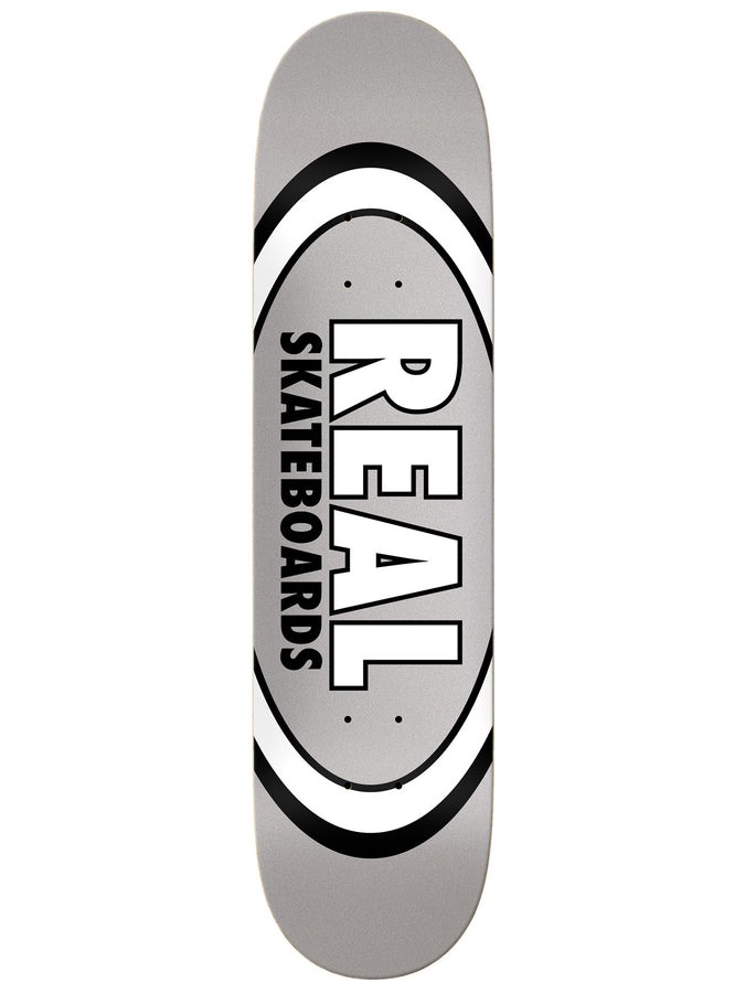 Real Classic Oval True Mid 7.75'' Skateboard Deck | SILVER