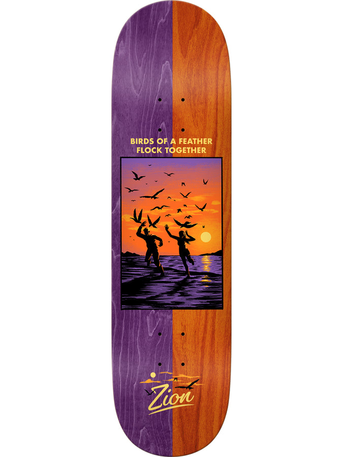 Real Bright Side Zion 8.5 Skateboard Deck | PURPLE/ORANGE