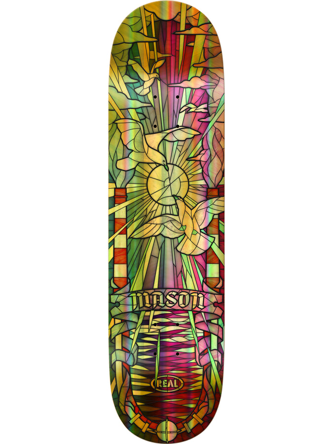 Real Cathedral Holographic Foil Mason 8.25 Skateboard Deck | GOLD