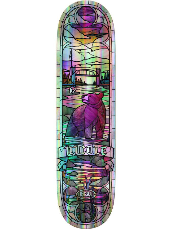 Real Cathedral Holographic Foil Nicole 8.38 Skateboard Deck | RAINBOW