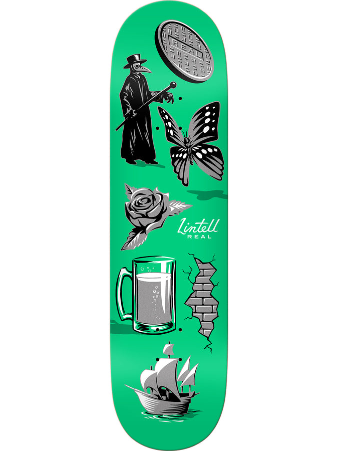Real Revealing Lintell 8.28 Skateboard Deck | TURQUOISE