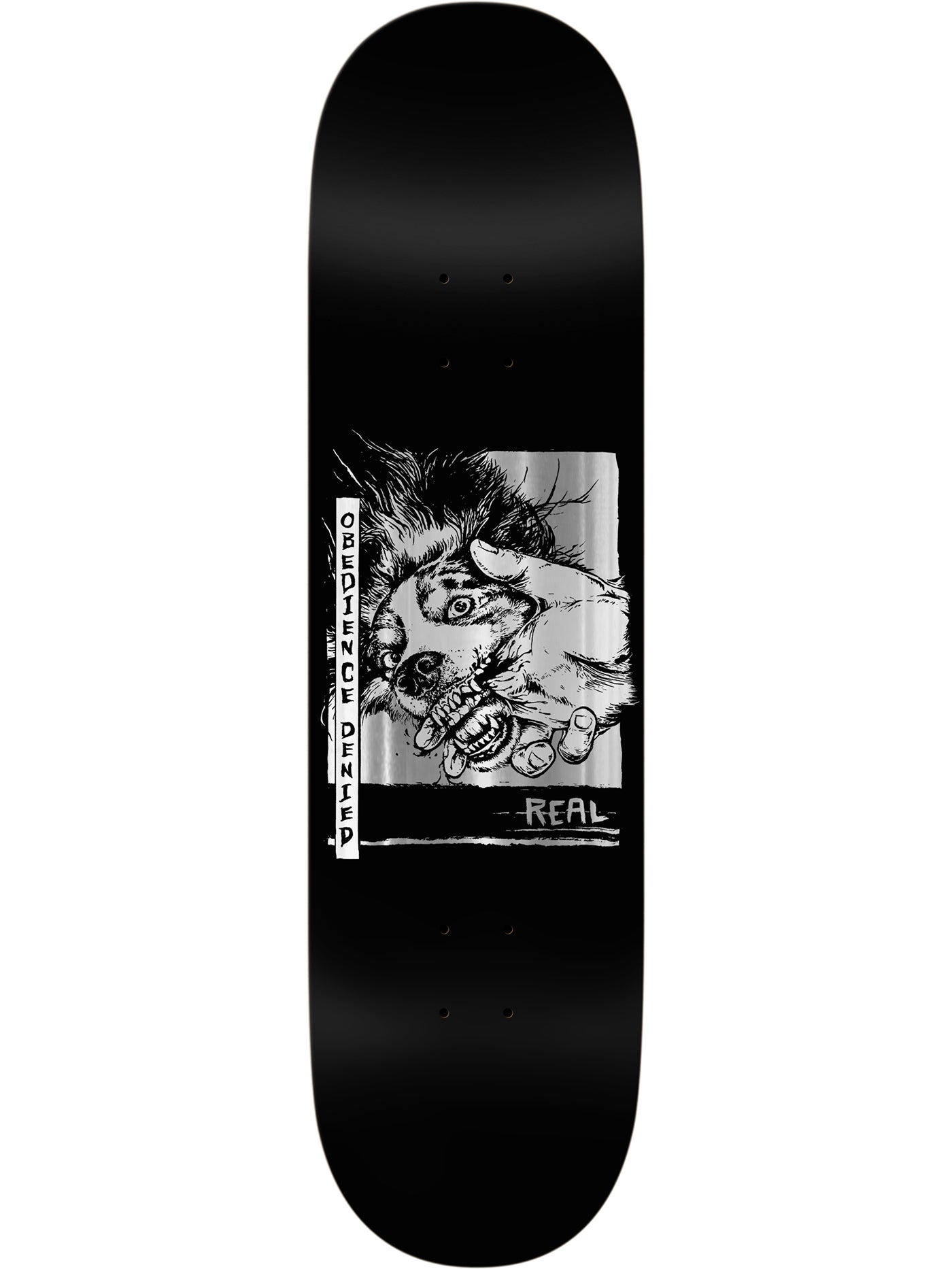 Real Obedience Denied Black 8.25 Skateboard Deck