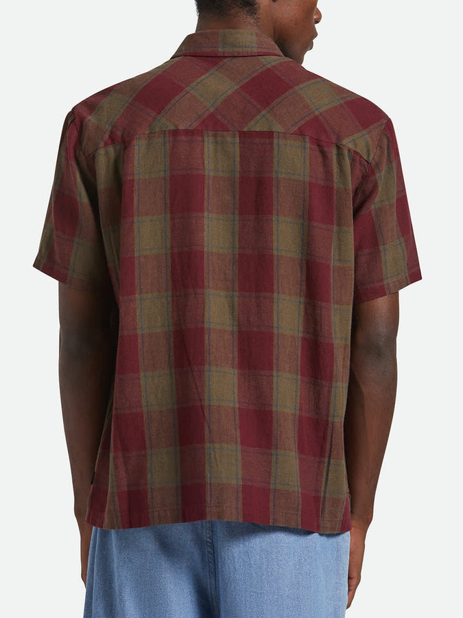 Brixton Cru Linen Blend Short Sleeves Shirt Fall 2025 | OLIVE SURPLUS/PORT