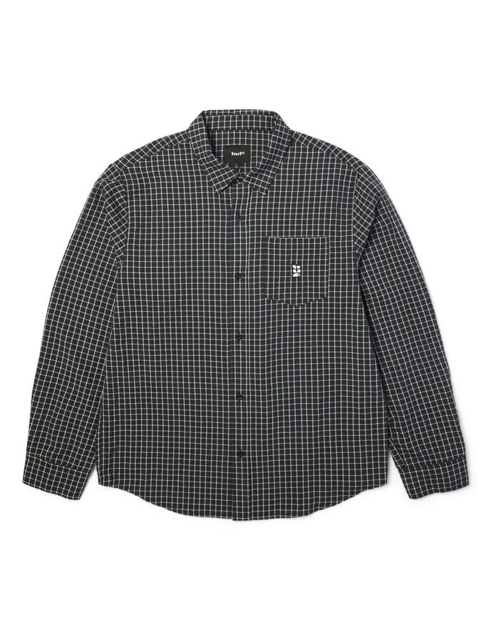 HUF Megablast Long Sleeve Buttondown Shirt Fall 2026 | BLACK