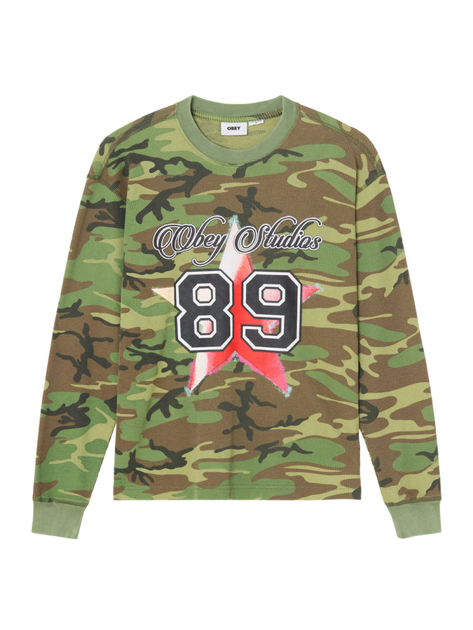 Obey Varsity Star Thermal Long Sleeve T-Shirt Fall 2026 | DUSTY CAMO (DUC)