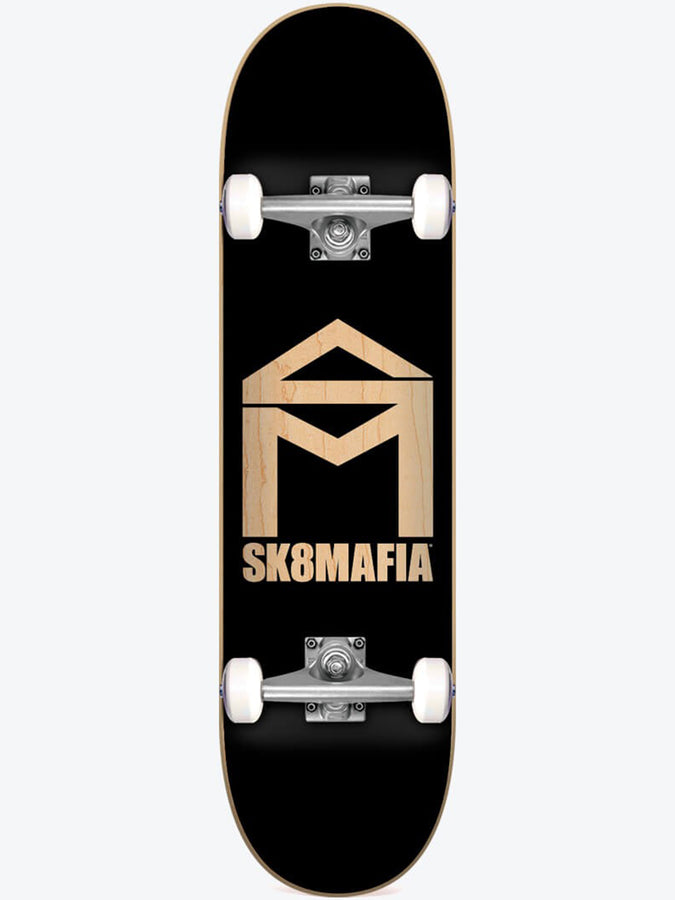SK8MAFIA House Logo Stained 8 Complete Skateboard | HOUSE LOGO