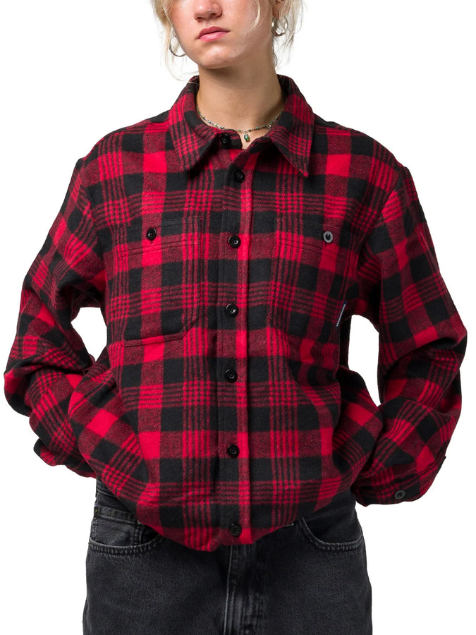 Souvenir Heavyweight Flannel L/S Buttondown Shirt Fall 2026 | RED CHECK