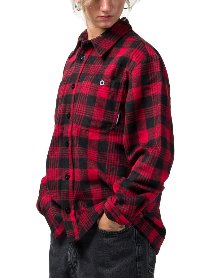 Souvenir Heavyweight Flannel L/S Buttondown Shirt Fall 2026 | RED CHECK