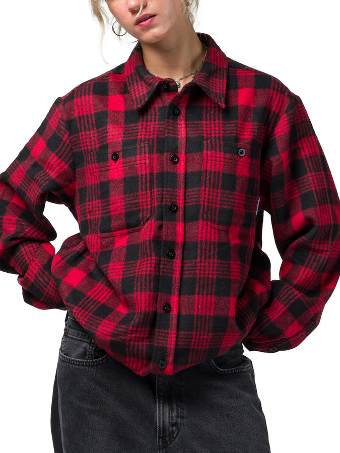 Souvenir Heavyweight Flannel L/S Buttondown Shirt Fall 2026 | RED CHECK