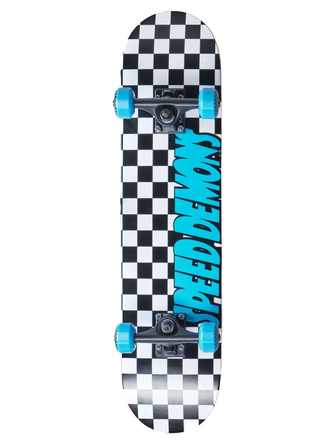 Speed Demon Checkers Black/Blue 7.75'' Complete Skateboard | BLACK/BLUE