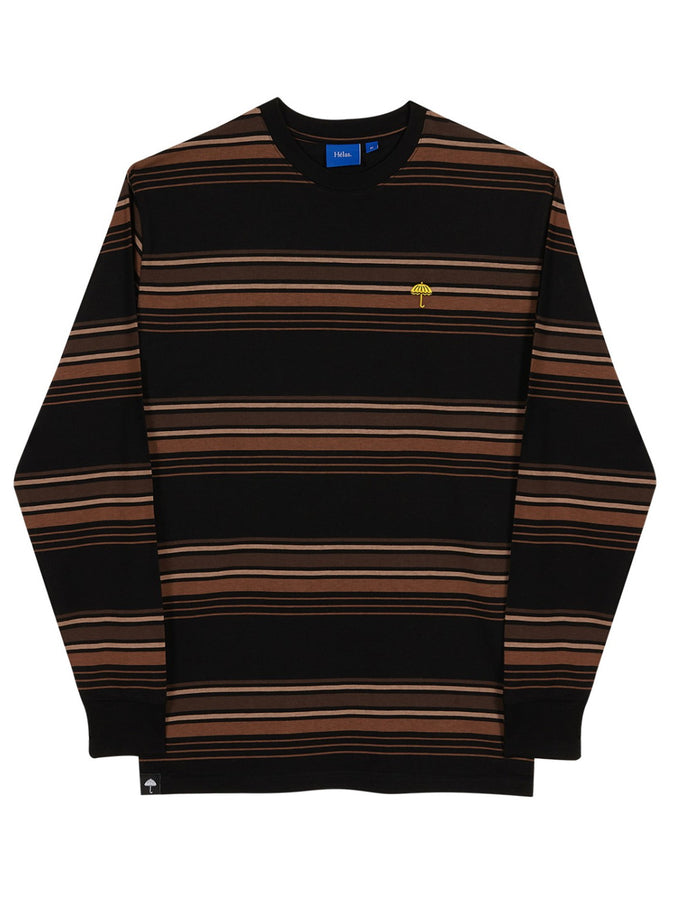 Hélas Strip Long Sleeve T-Shirt Spring 2024 | BLACK/BROWN