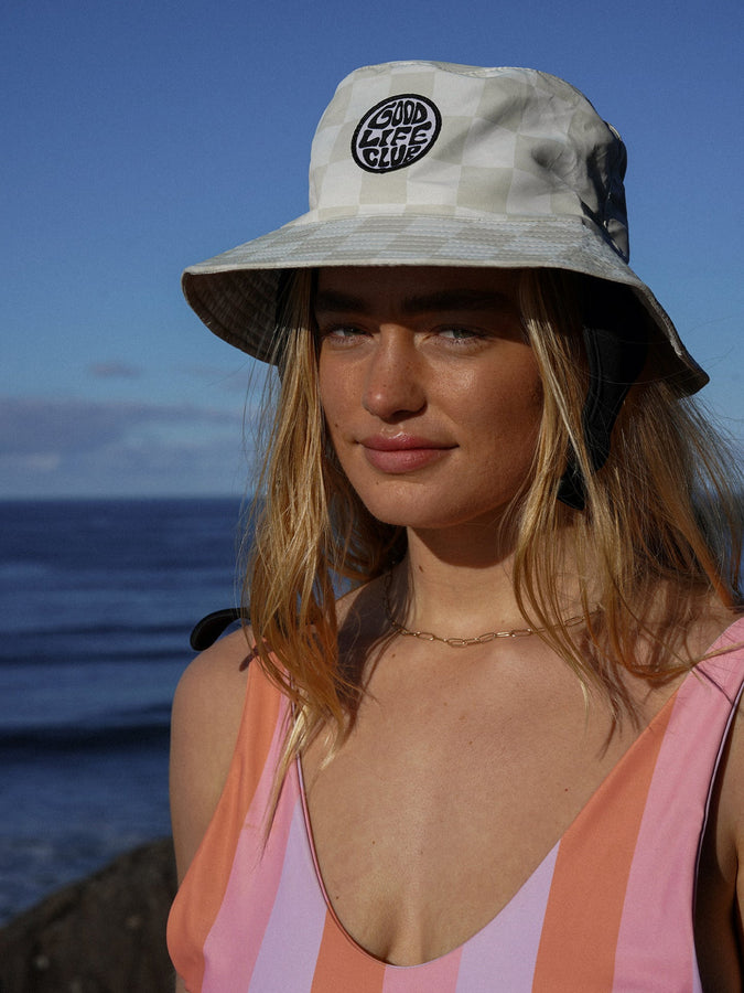 Notice The Reckless Good Life Surfing Bucket Hat Summer 2026 | CHECKERED GREEN